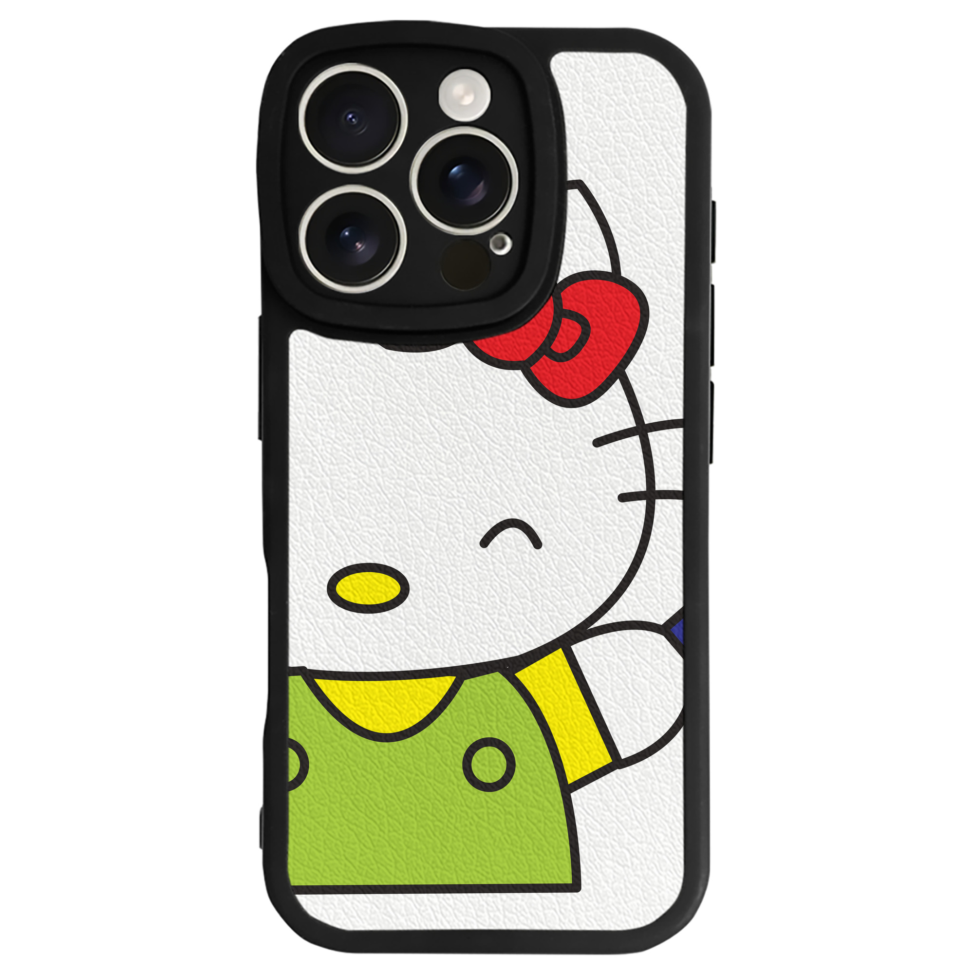 （画像用） Hello Kitty ハローキティ 【iPhone 16シリーズ対応】シリコンスマホケース（レザー調） 材質：シリコン